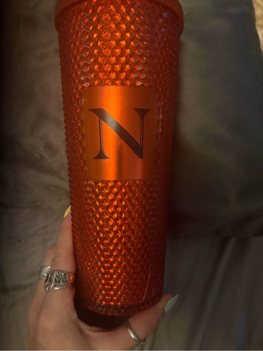 Starbucks Studded Tumbler with Monogram N